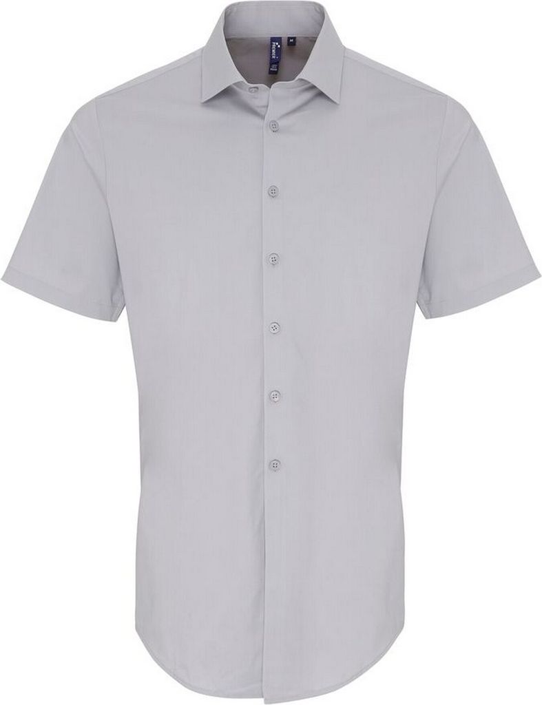 Premier - Hemd für Herren RW6589 (S) (Silber)
