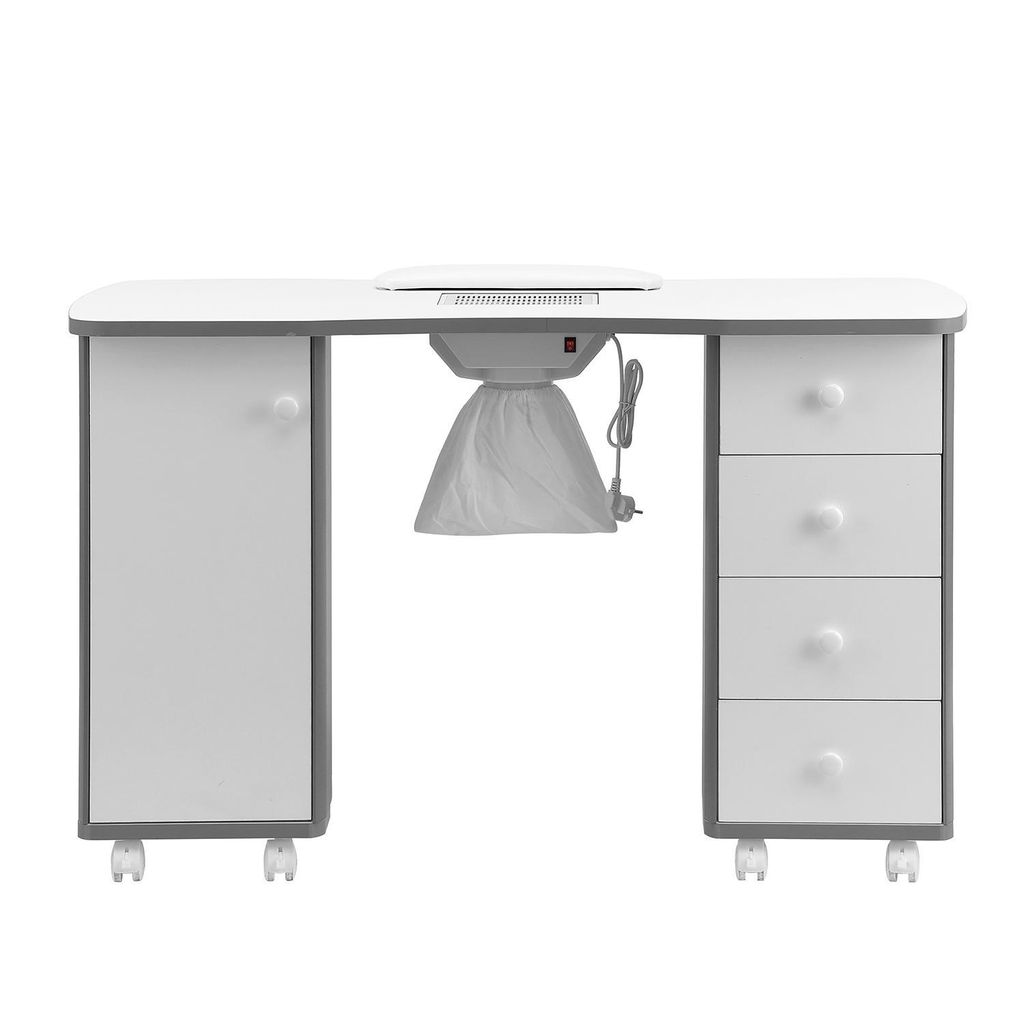 Profi Manikürtisch Nageltisch mit Absaugung und 4 x Schubladen Nagelrekonstruktion Studiotisch Maniküretisch 120 x 47 x 76 cm