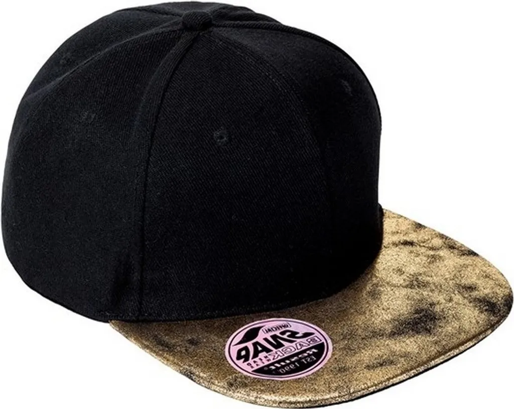 Cappello Result Bronx RW9305 Snapback Nero Oro - Accessorio Urban Chic
