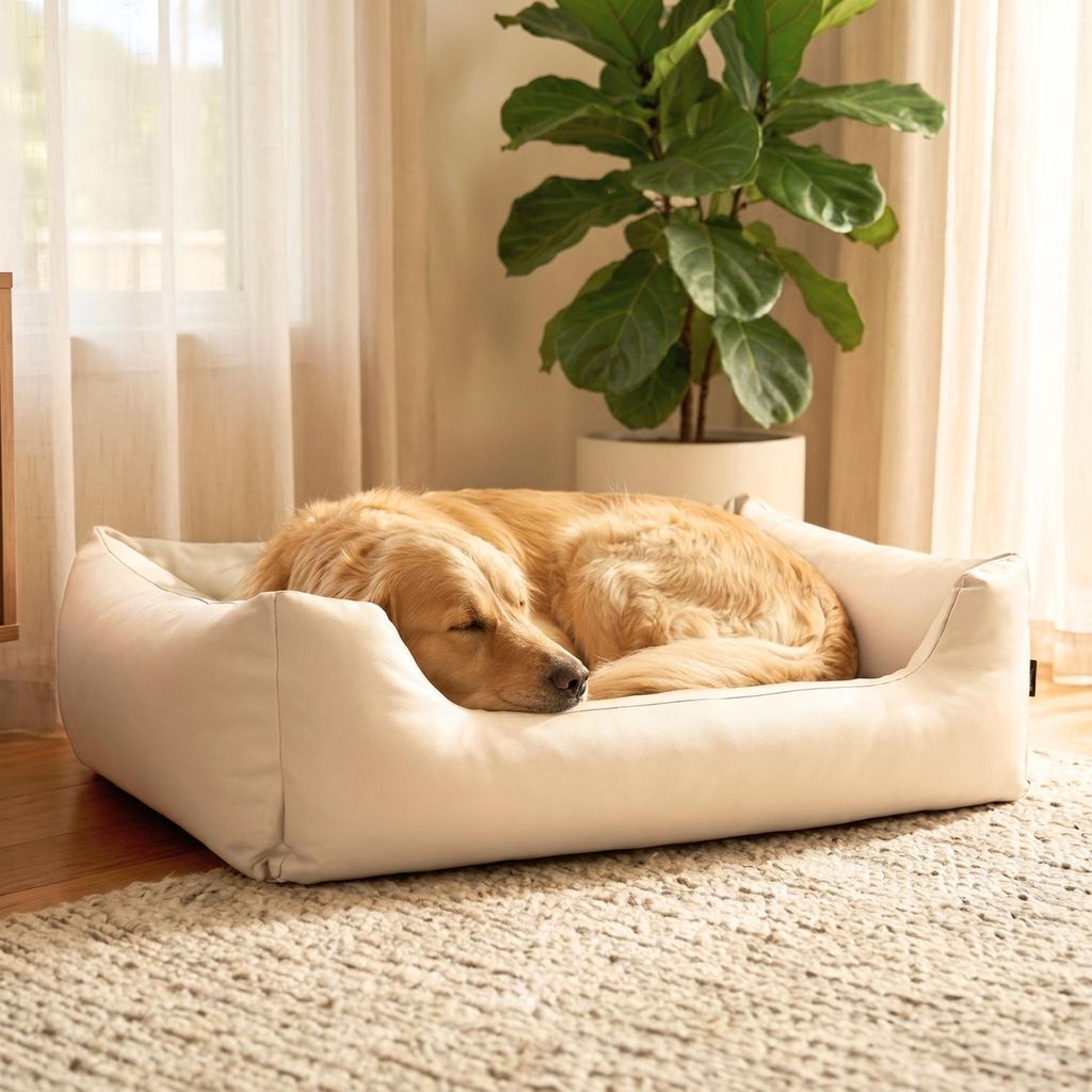 4L Textil Mario Orthopädisches Hundebett aus Kunstleder Produktbild 