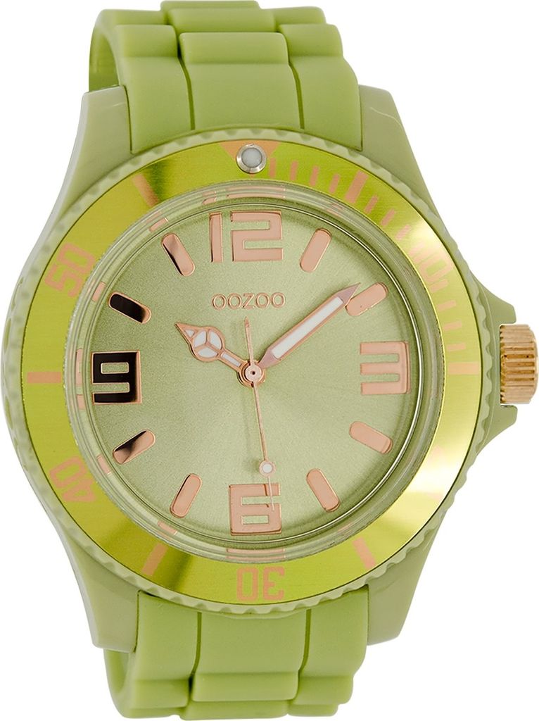 Oozoo Armbanduhr grün Silikon Timepieces Damen Analog-Quarzuhr UOC4350A