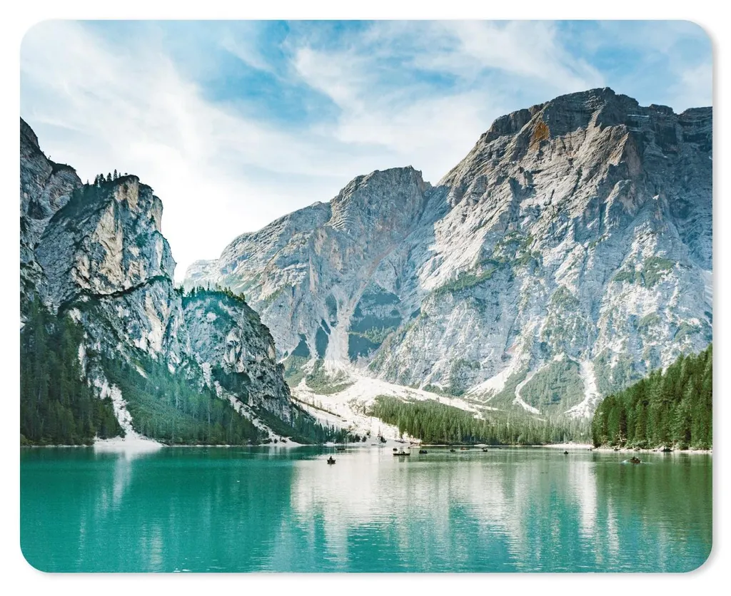 Tapis de souris paysage de montagne format rectangulaire pour bureau