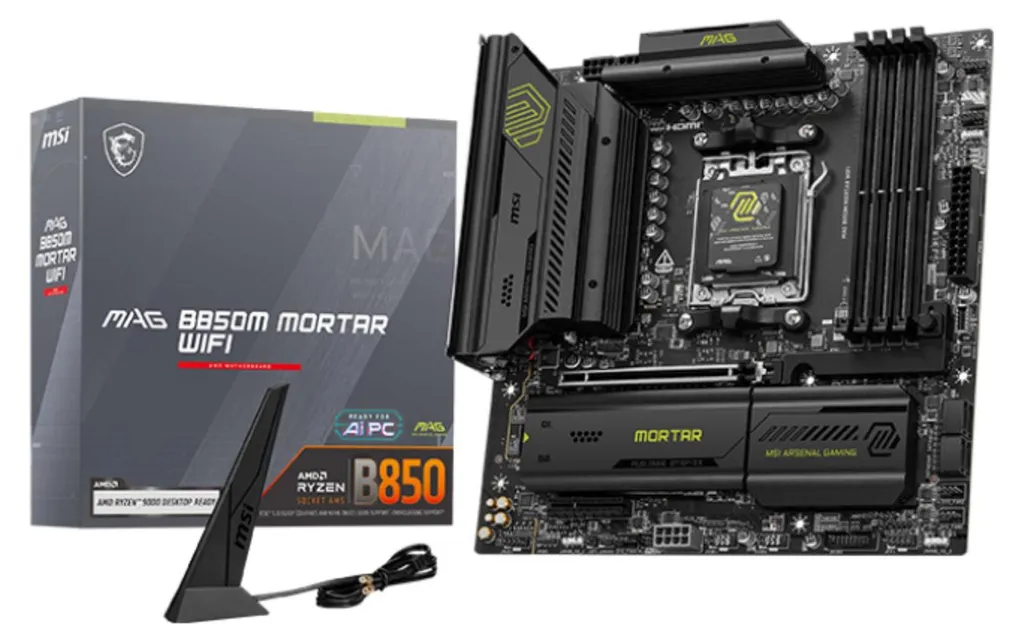 Carte Mère Gaming MSI MAG B850M MORTAR WIFI pour PC AM5 Puissant