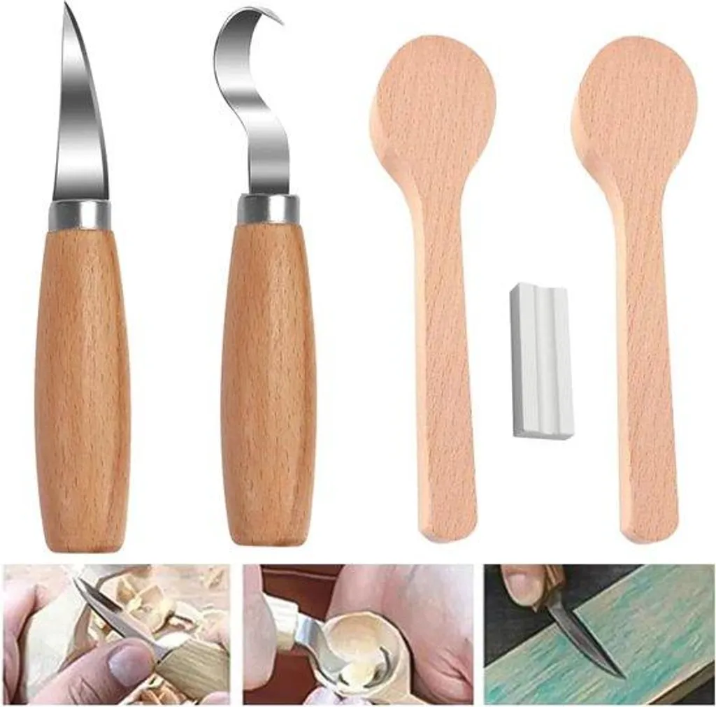 Set de sculpture sur bois professionnel comprenant 2 outils et affûteur
