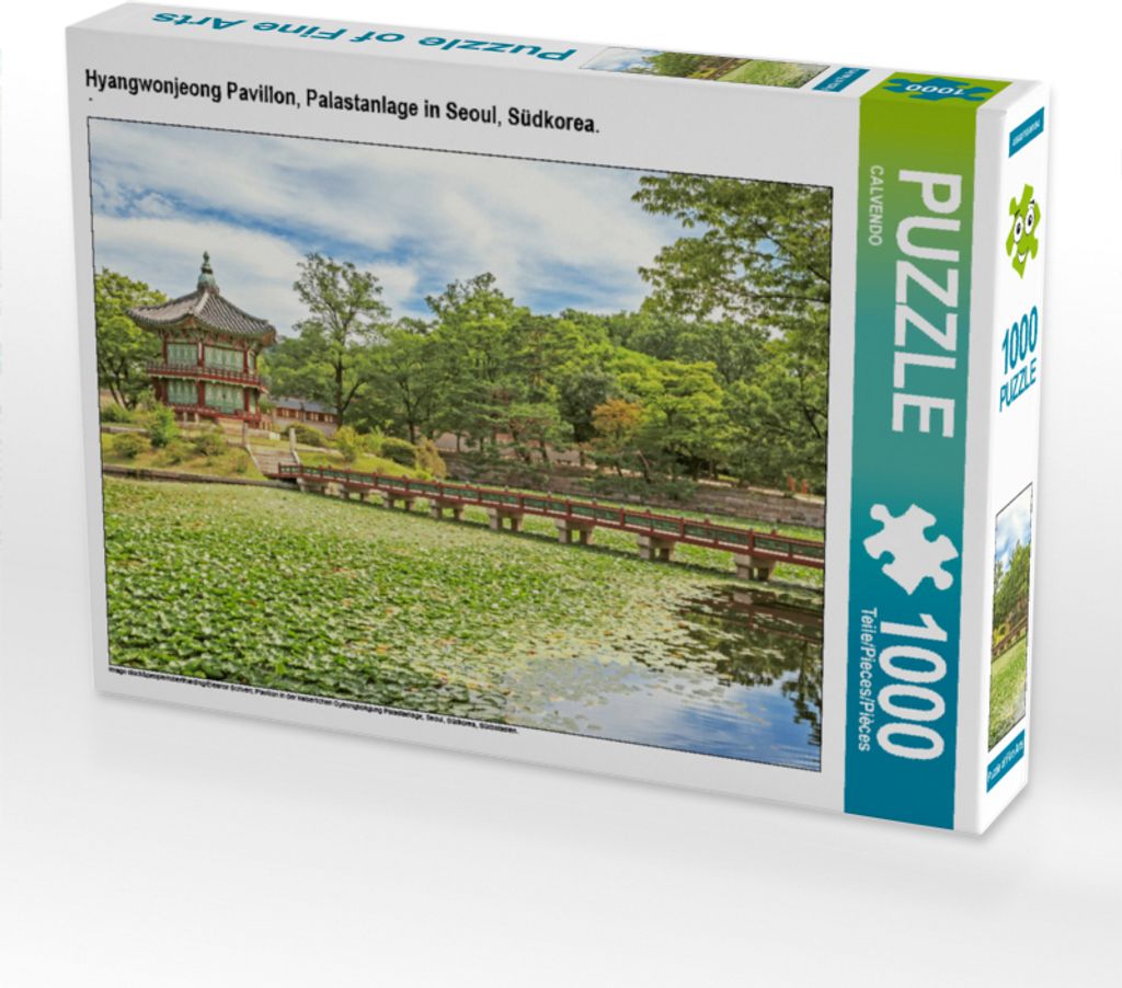 CALVENDO Puzzle Hyangwonjeong Pavillon, Palastanlage in Seoul, Südkorea. 1000 Teile Puzzle quer | 1000 Teile Lege-Größe 64x48cm Foto-Puzzle für...