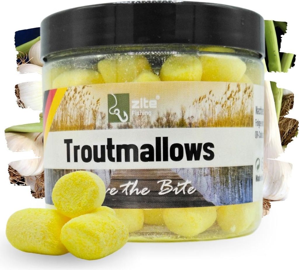Zite Fishing Troutmallows Knoblauch gelb 40 g