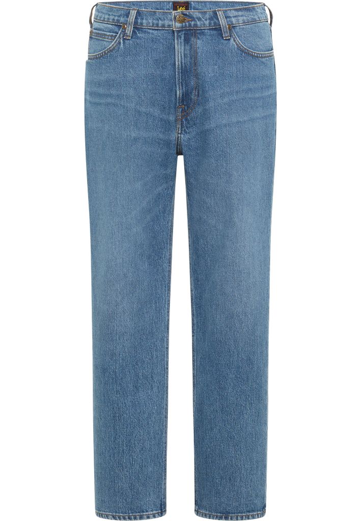 Lee West Into the Blue Jeans mit abgenutztem Denim, lockere, gerade Passform, W32 L30