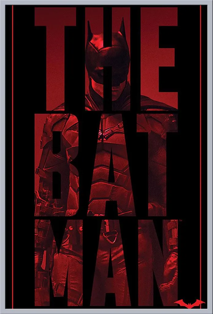 Affiche The Batman Type Cut Away 61x91,5 cm avec Cadre Plastique Argenté