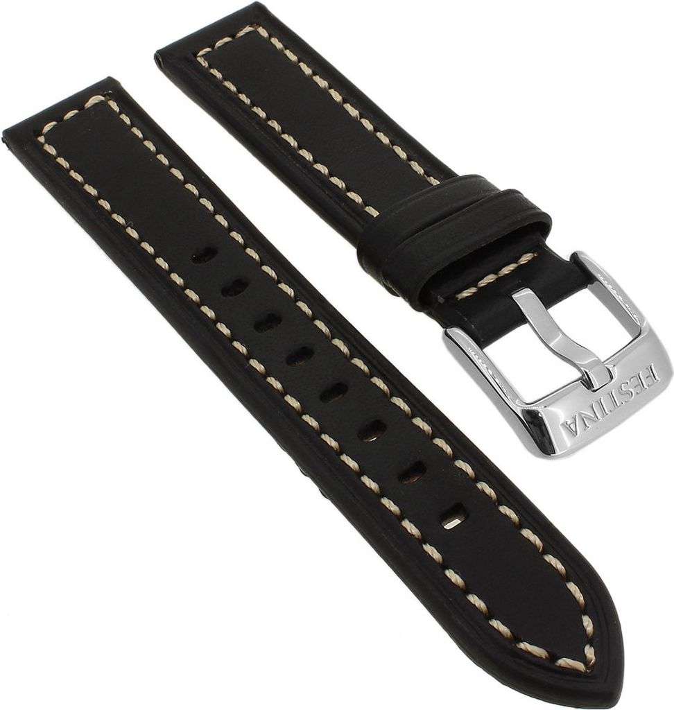 Festina Sport  Uhrenarmband 18mm aus Leder in schwarz  Produktbild 