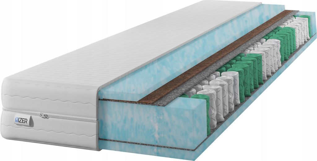 Matratze 7-Zonen Doppelfederkernmatratze Gold Plus AquaFoam H3 H4 Coconut 70x200