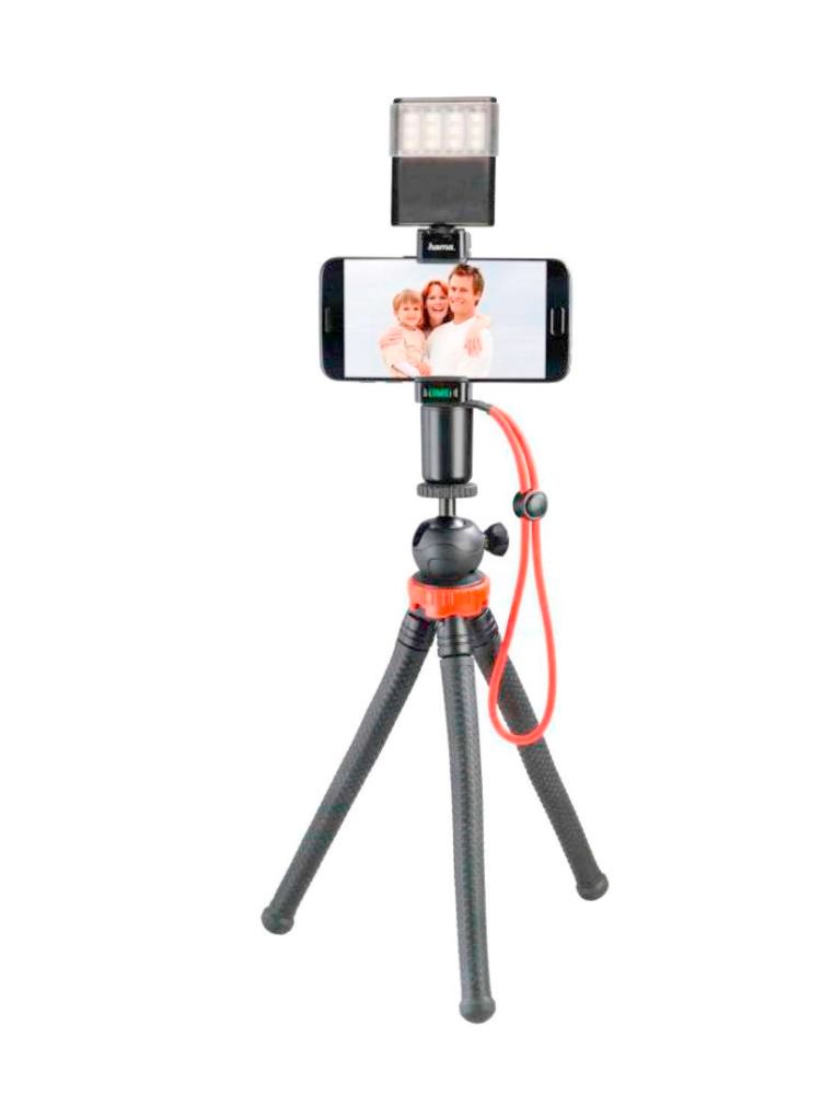 Supporto Universale Per Treppiede 125 Cm Ultra Leggero In Alluminio + Adattatore Per Smartphone - Borsa Inclusa