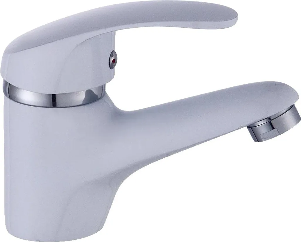 Rubinetto Lavabo a Soffitto Bianco Cromo | Ottone Puro Design Moderno