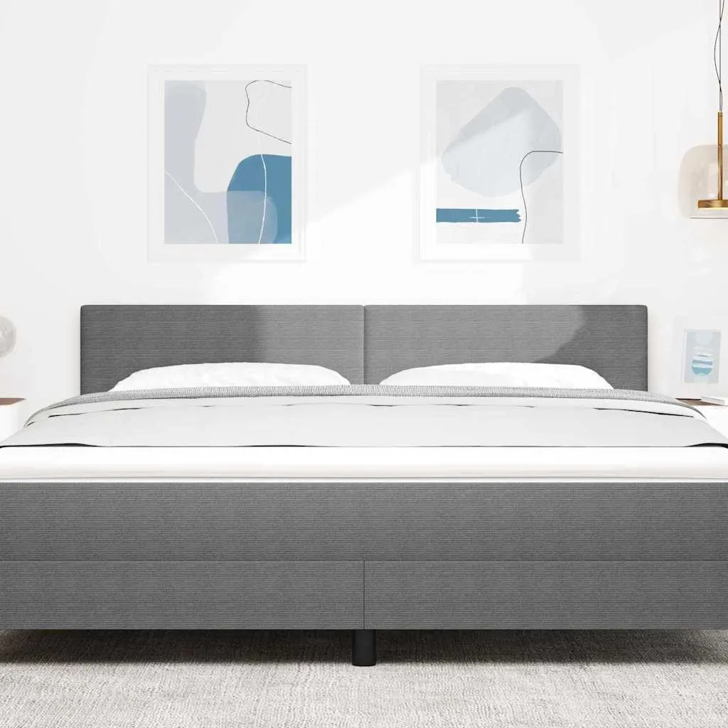 Spalliera Letto Matrimoniale LED 180cm | Grigio Chiaro Pratico e Morbido - 3