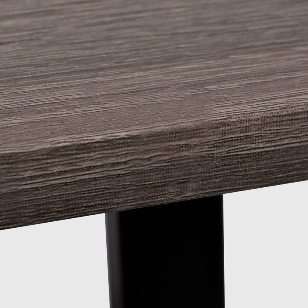 Bureau de Télétravail Gris et Chêne Gain de Place avec Rayonnages Fixes - 5