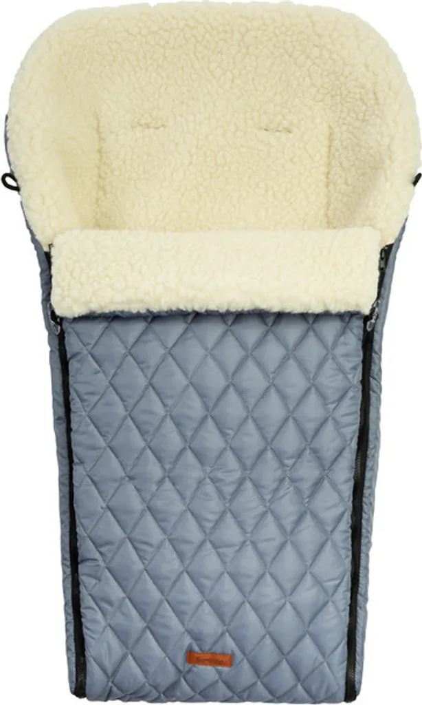 Pochette poussette laine matelassée graphite 25cm - Douceur et confort