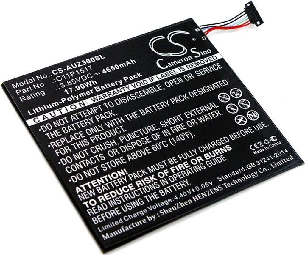 Akku für Asus Pad Zenpad Zenpad 10 Z0310m, (entspricht Asus 0B200-01580200), 4650 mAh