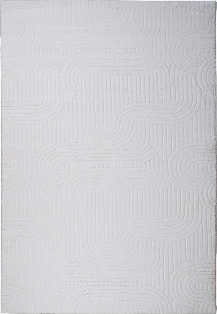 Teppich Seventies-Stil, extra-weich, 160x230, weiß