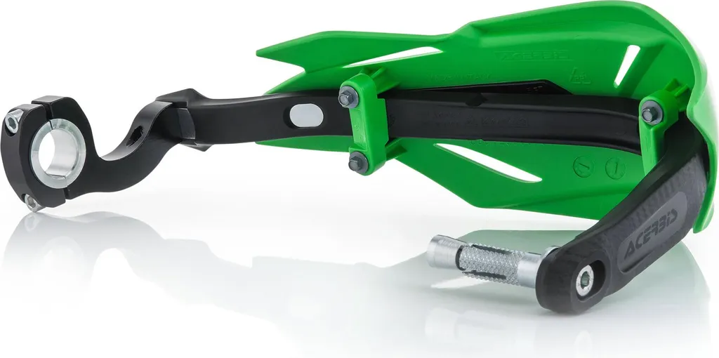 Protège-mains moto Acerbis X-Factory vert et noir pour guidon standard - 2