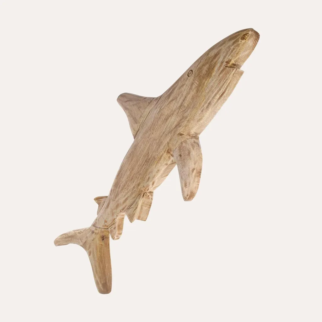 Déco Marine Requin en Bois pour Bureau et Salon - Ambiance Bord de Mer