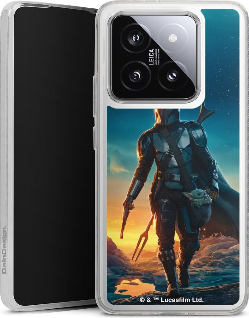 DeinDesign Handyhülle für Xiaomi 14T Silikon Hülle Case Smartphone Schutzhülle Sonnenuntergang Star Wars The Mandalorian