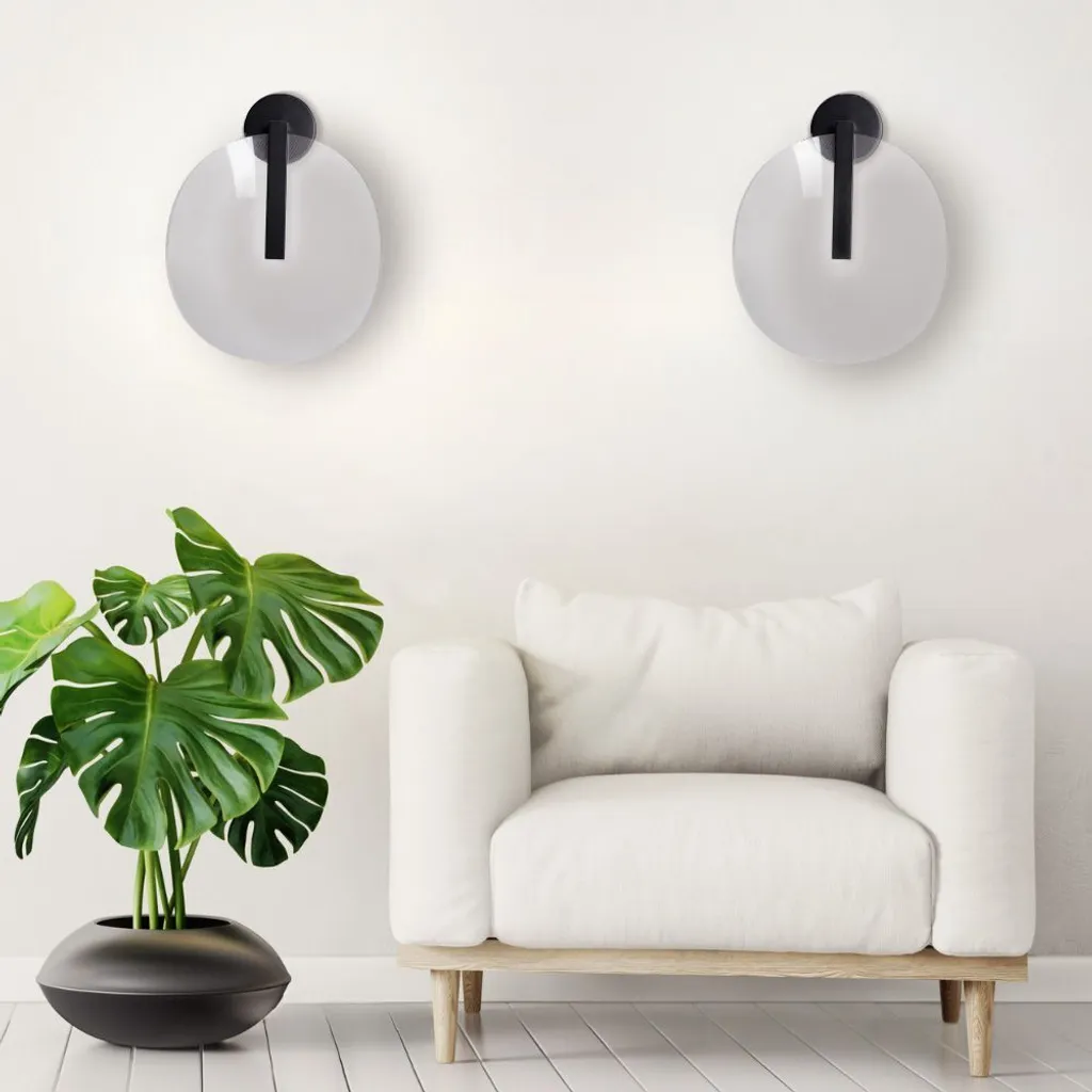 Applique Murale Toolight APP1313-W Black : Éclairage Gain de Place
