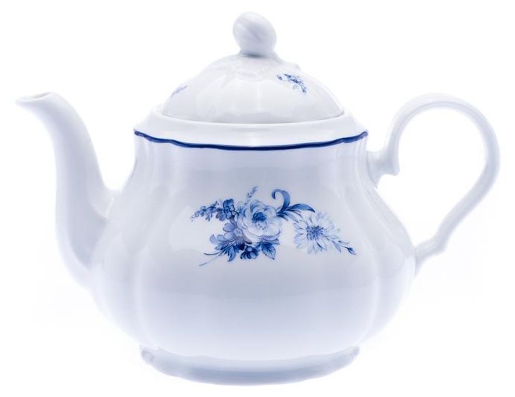 Thun 1794 Rose, Teekanne, Porzellan, blaue Rose, 1,20 l, Produktbild 