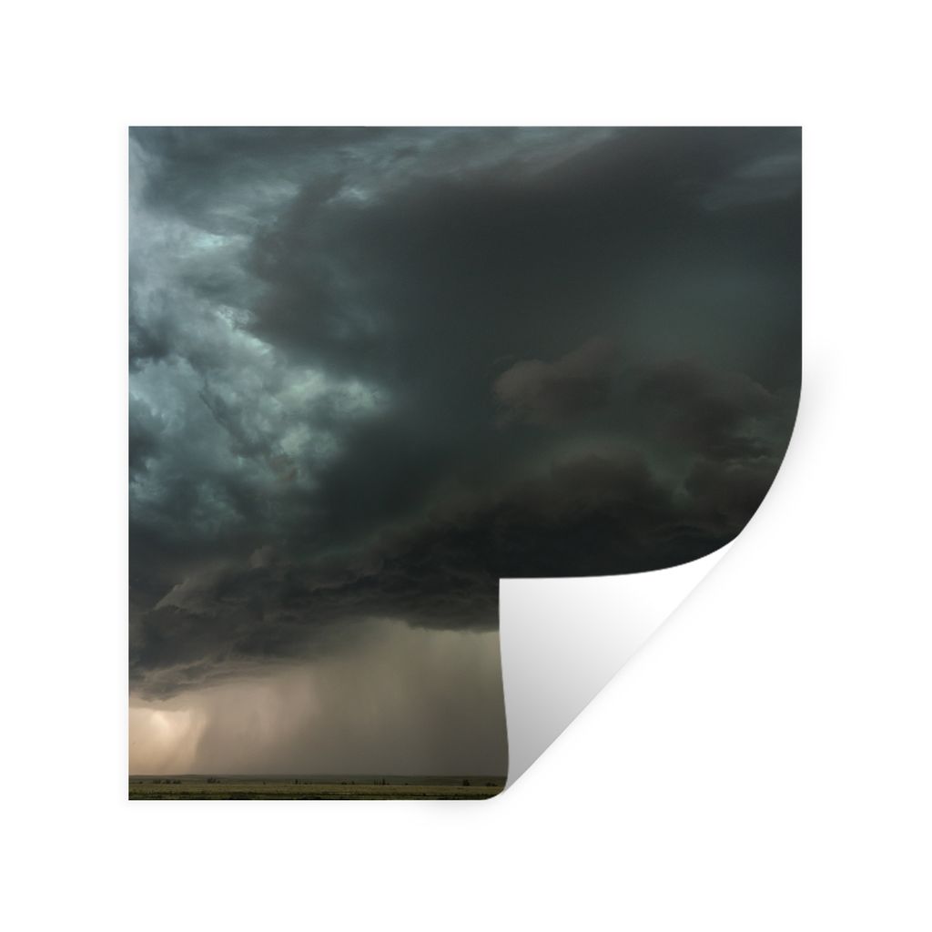 MuchoWow Wandtattoo Wandsticker Wandaufkleber Dunkle Wolken im amerikanischen Bundesstaat Colorado 100x100 cm Selbstklebend und Repositionierbar ...