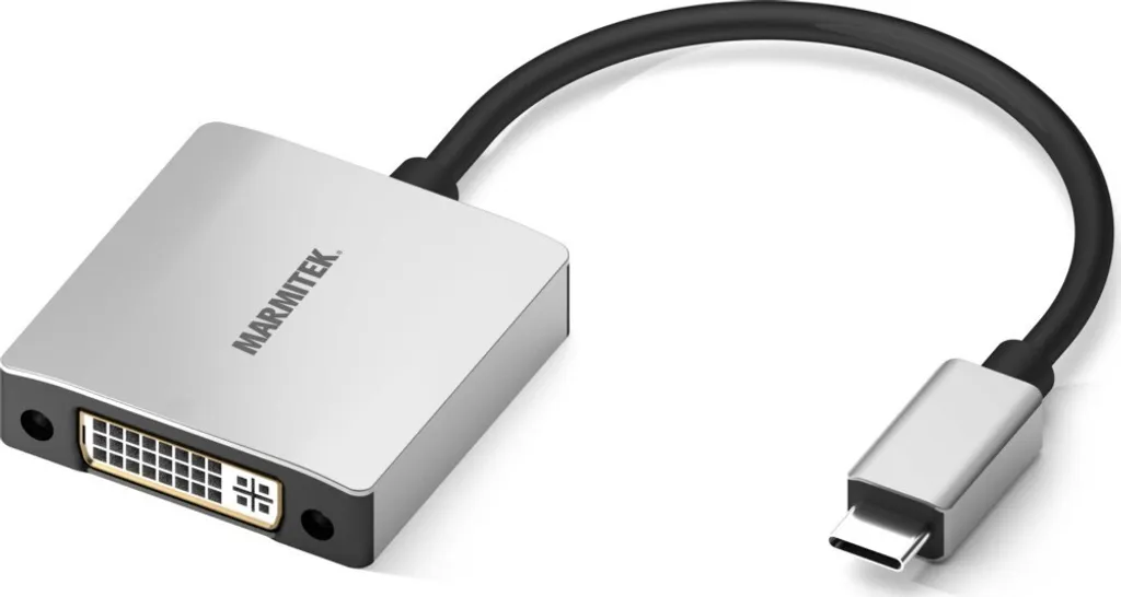Adaptateur Marmitek USB-C vers DVI Noir 0,15 m - Résolution HD Stable