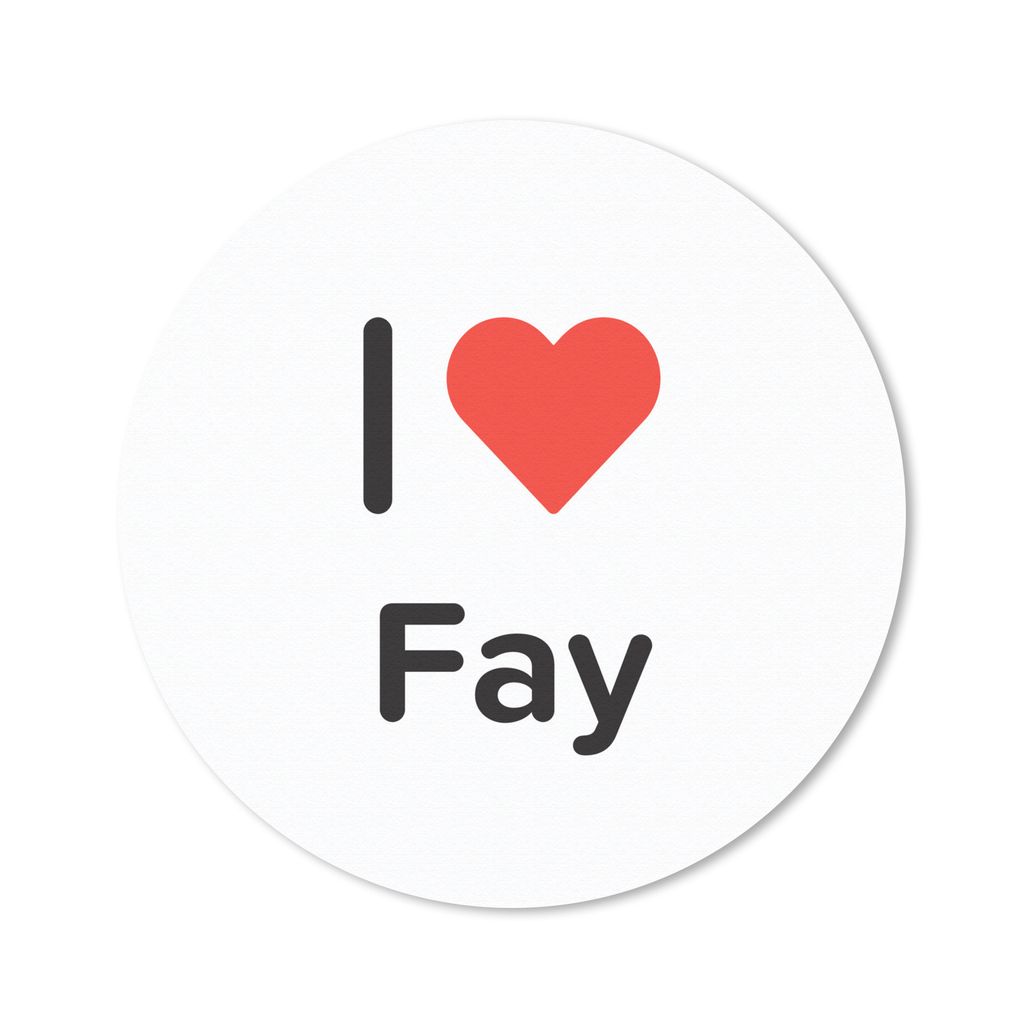 MuchoWow Mauspad Mousepad Ich liebe - Fay - Mädchen 30x30 cm - Mousepads - Maus Mat - Pad - Mausunterlage - Tischunterlage - Schreibtischmatten