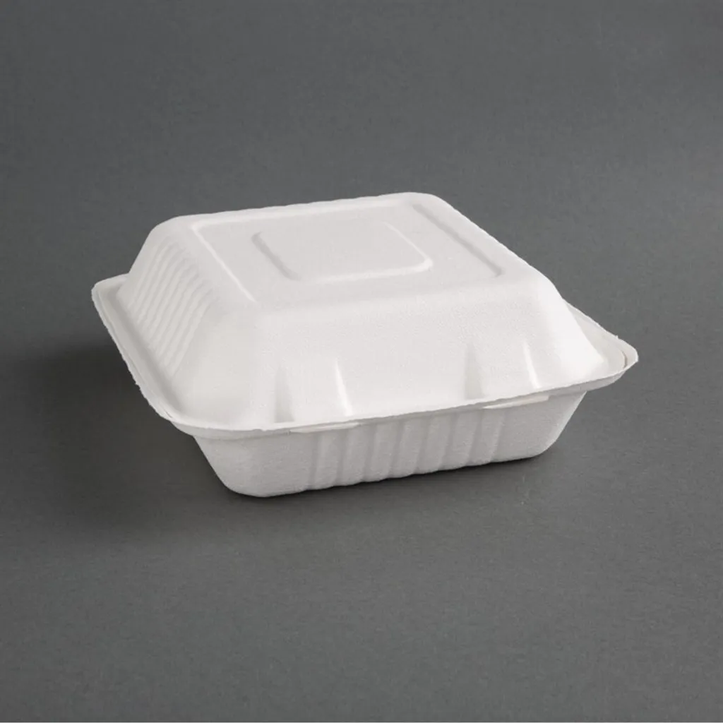 Contenant alimentaire biodégradable à 3 compartiments pour snacking - x200