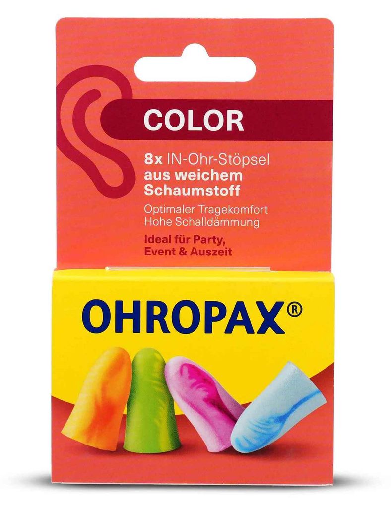 OHROPAX®  OHROPAX® Color Ohrstöpsel 35 dB Schaumstoff, 8 Obrázek produktu 