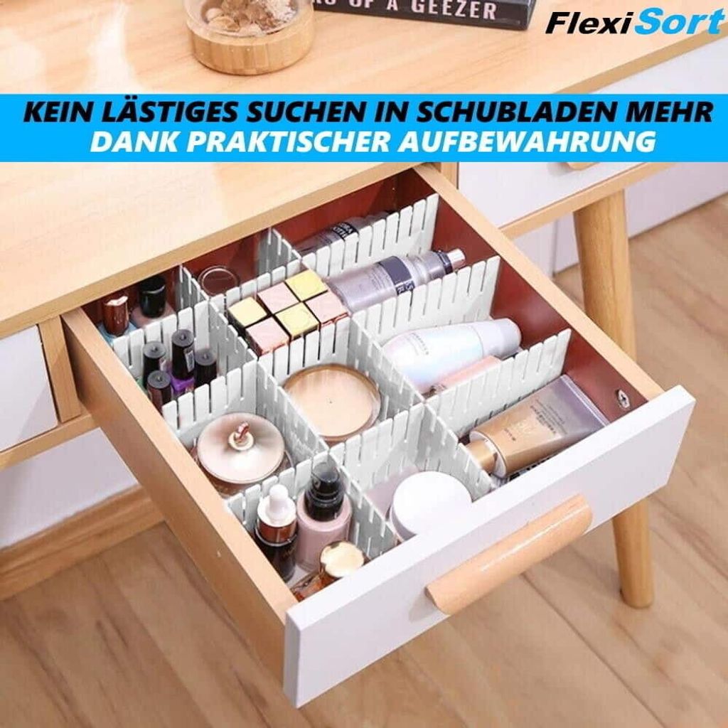 Organizér FlexiSort pro rozdělení zásuvek 4 kusy Obrázek produktu 6