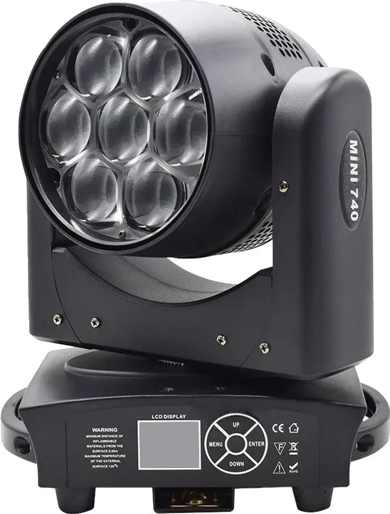 Projecteur 7X40W RGBW DMX512 NE351 avec Zoom Motorisé Intégré