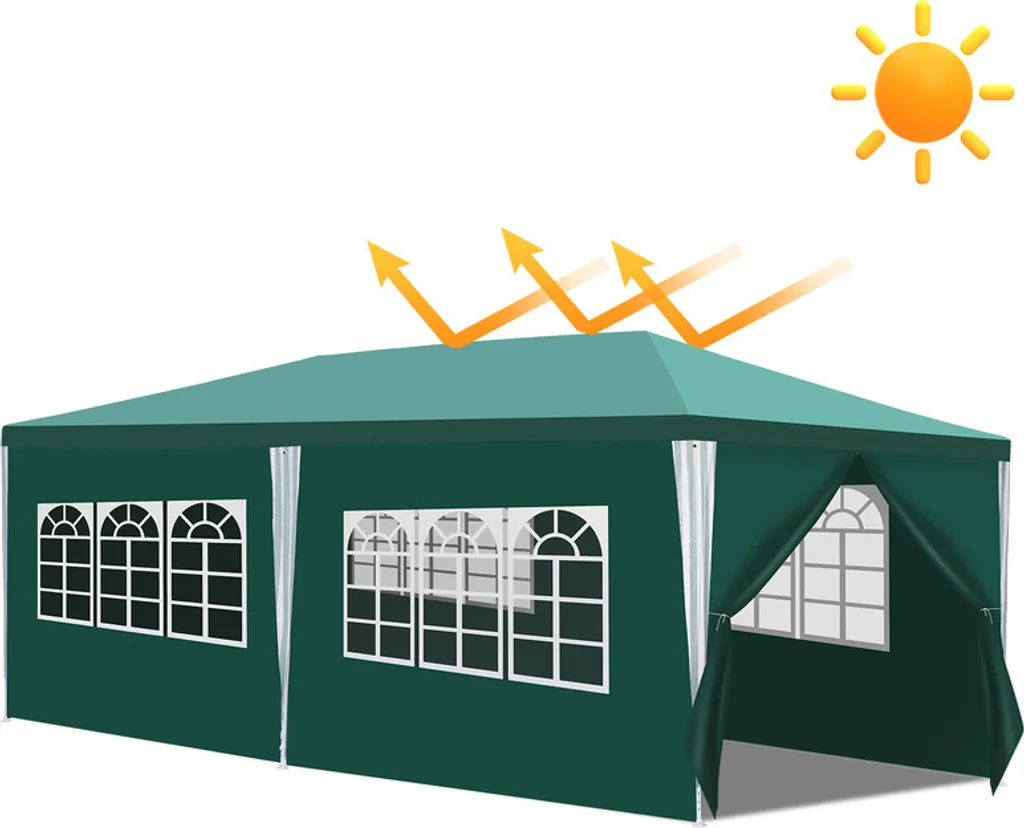 Gazebo Yakimz 3x6m Verde da Esterno | Tenda Feste Famiglia e Giardino