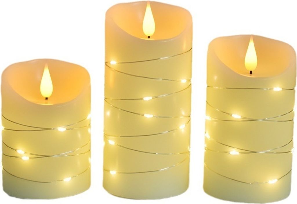 INF Luce LED con fiamme tremolanti e telecomando, Immagine del prodotto 