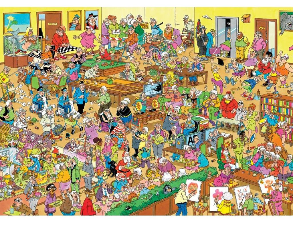 Jan van Haasteren - La casa di riposo - Puzzle 1000 pezzi Immagine del prodotto 