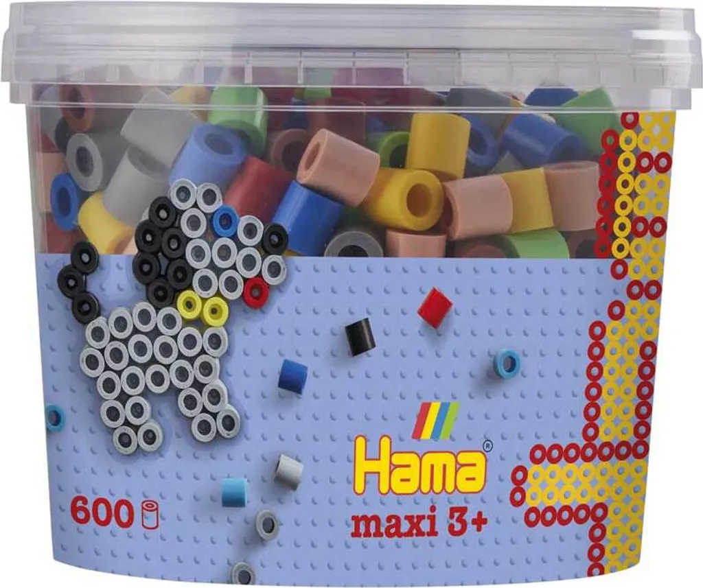 Perles à repasser Hama Maxi pour enfants - Set de 600 pièces multicolores