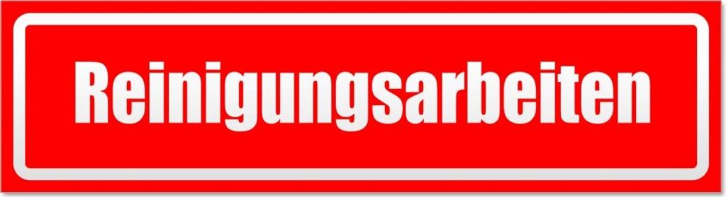 Reinigungsarbeiten invertiert Magnetschild Schild magnetisch