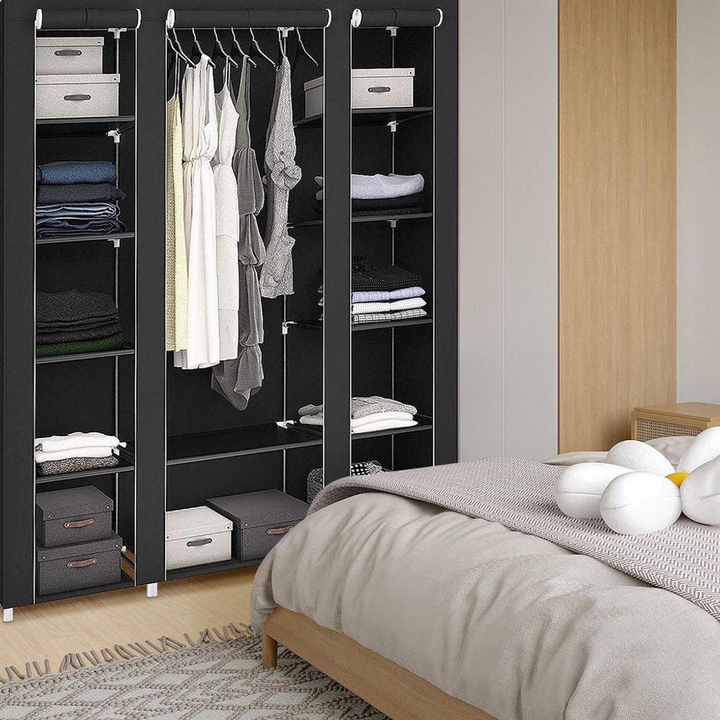 Kleiderschrank Stoffschrank Faltschrank  Wäscheschrank Produktbild 