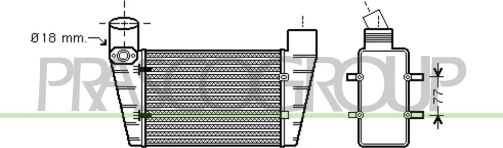 Intercooler PRASCO AD033N004 Haute Résistance pour Audi OE 058145805B