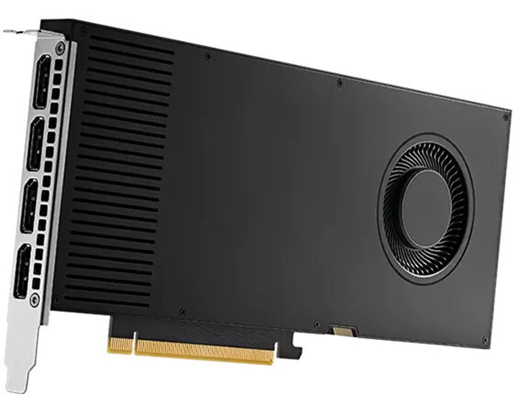 Lenovo Nvidia RTX A4000, RTX A4000, 16 GB, GDDR6, 7680 x 4320 Pixel, PCI Express x16 4.0, 1 Lüfter