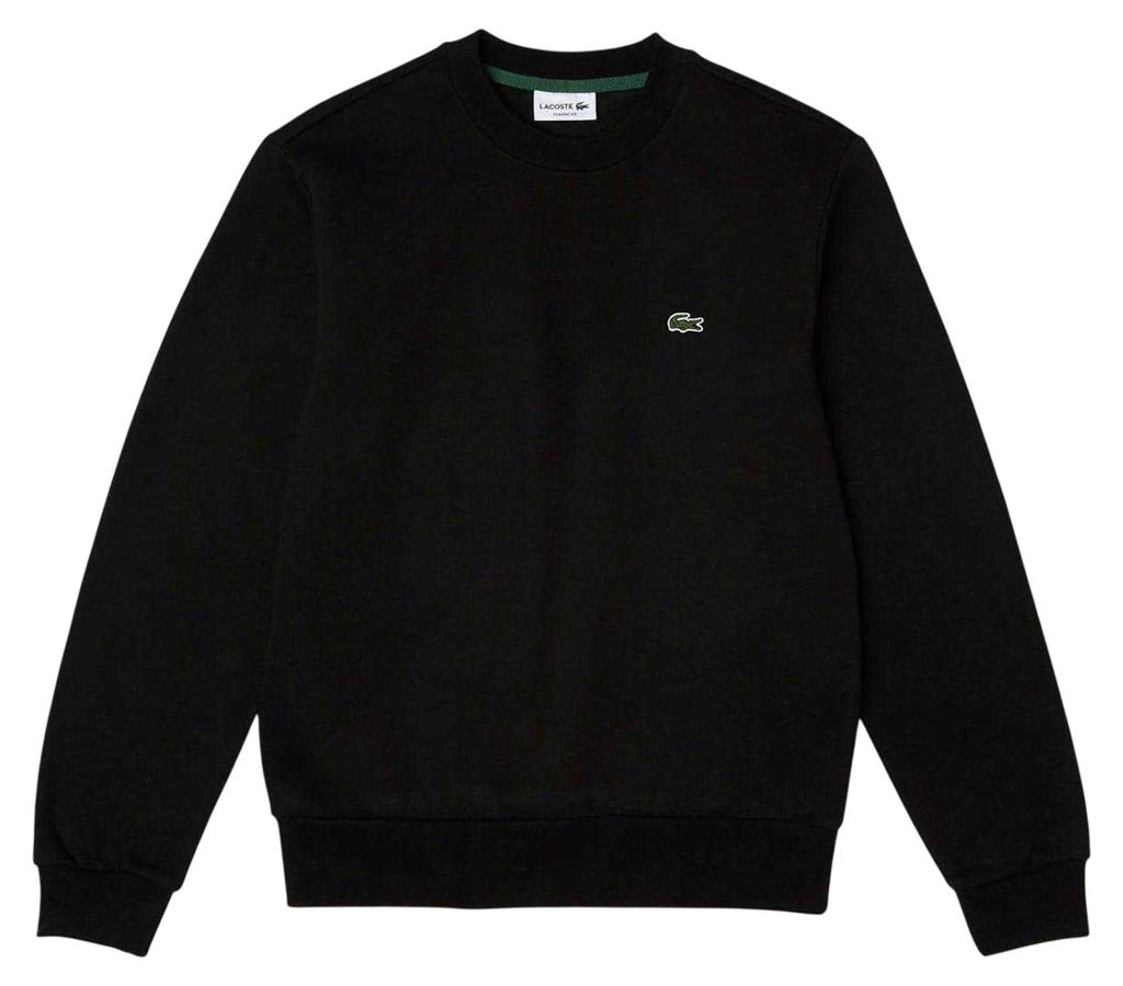 Lacoste - Sweatshirt für Herren, Rundhalsausschnitt, Fleece GT17183 (L) (Schwarz)