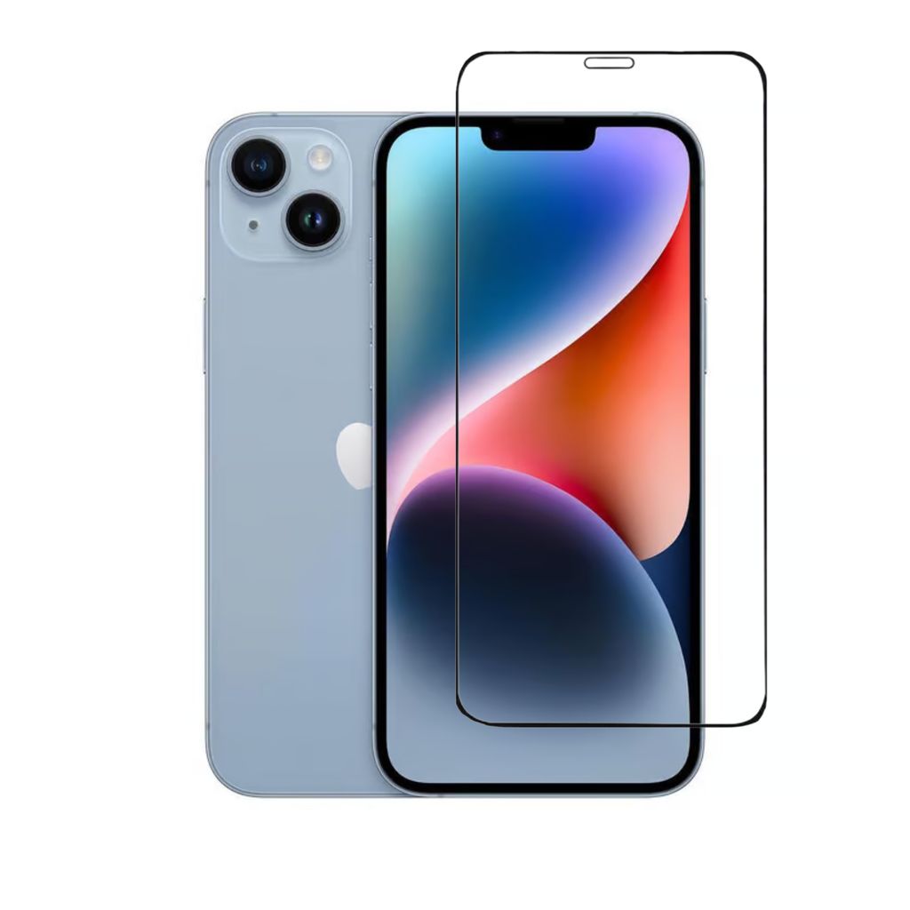 Panzerfolie Displayschutz für iPhone 14 Plus Bildschirm Schutzglas Full Screen Hartglas
