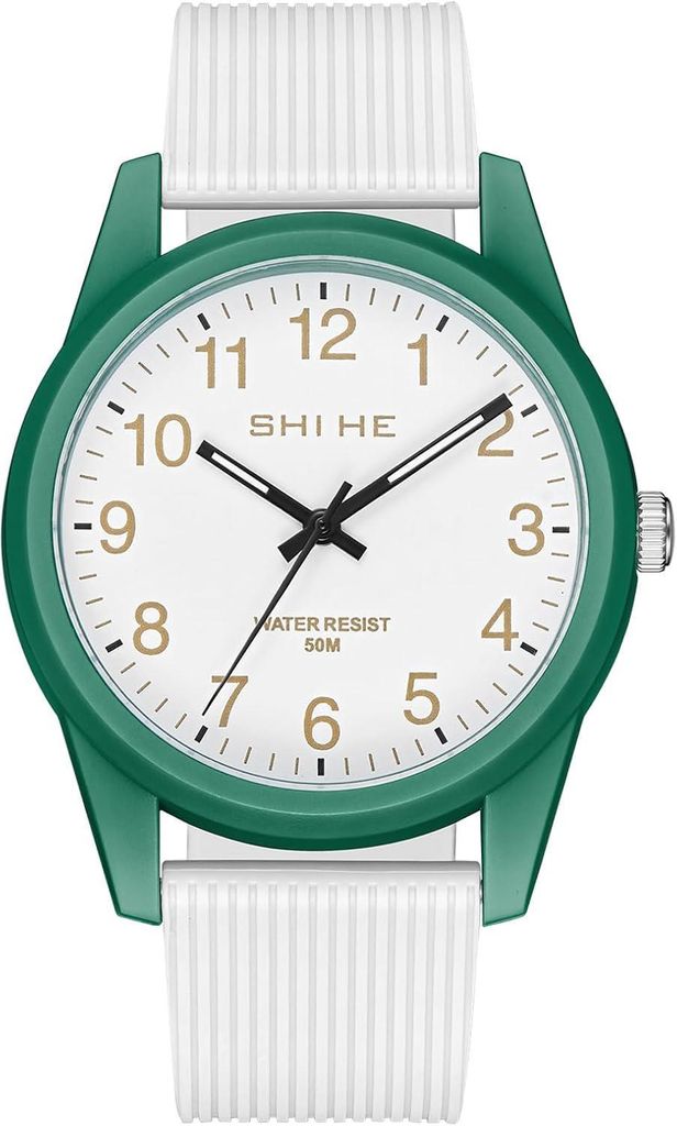 Watch Armbanduhr Damen Großes Gehäuse 50M Wasserdicht Silikon Armband Minimalistic Uhr Damen Mode Leuchtend Quarz Sportuhr Kinder,Geschenke für ...