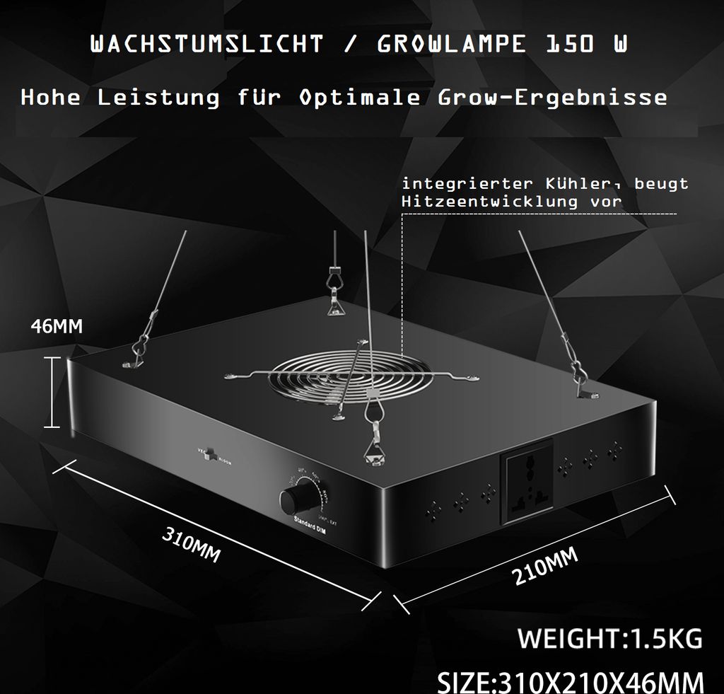 JUNG Gewächshaus Growbox Komplettset Anzuchtset mit Produktbild 10