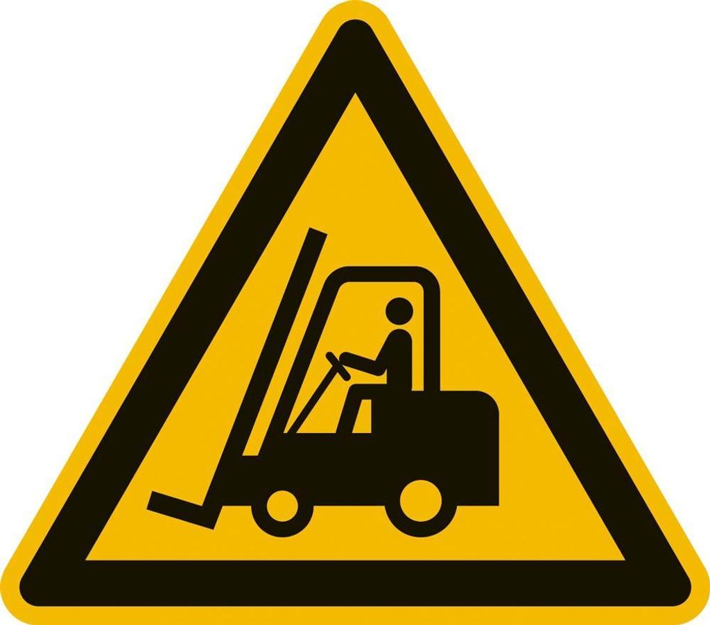 Schild Alu Warnung vor Flurförderzeugen W014 SL 200mm