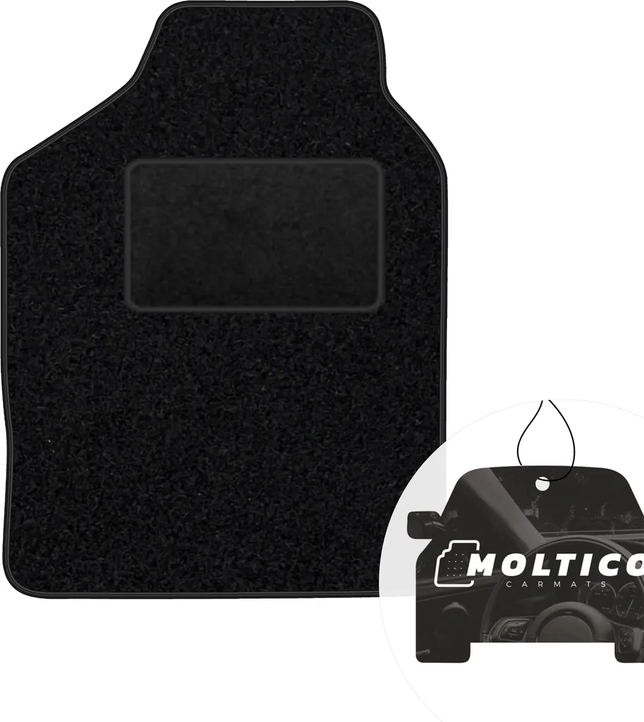 moto-MOLTICO tappetino conducente auto velours lato conducente tappetini auto nero tappetino conducente 1 pezzo adatto per Nissan Micra 1992-2002