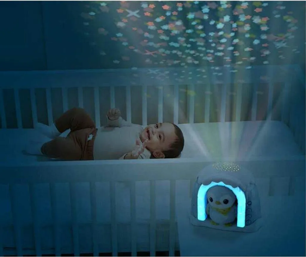 Vtech Pingouin Peluche Projecteur Version Igloo Espagnol Bleu One Size - 3