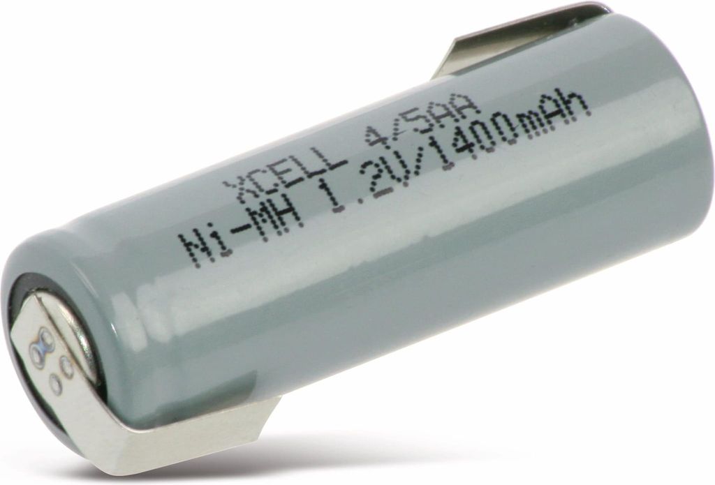 XCELL, NiMh Akku Industriezelle, 4/5AA, U-Lötfahne, 43x14,5mm, 1,2V/1400mA