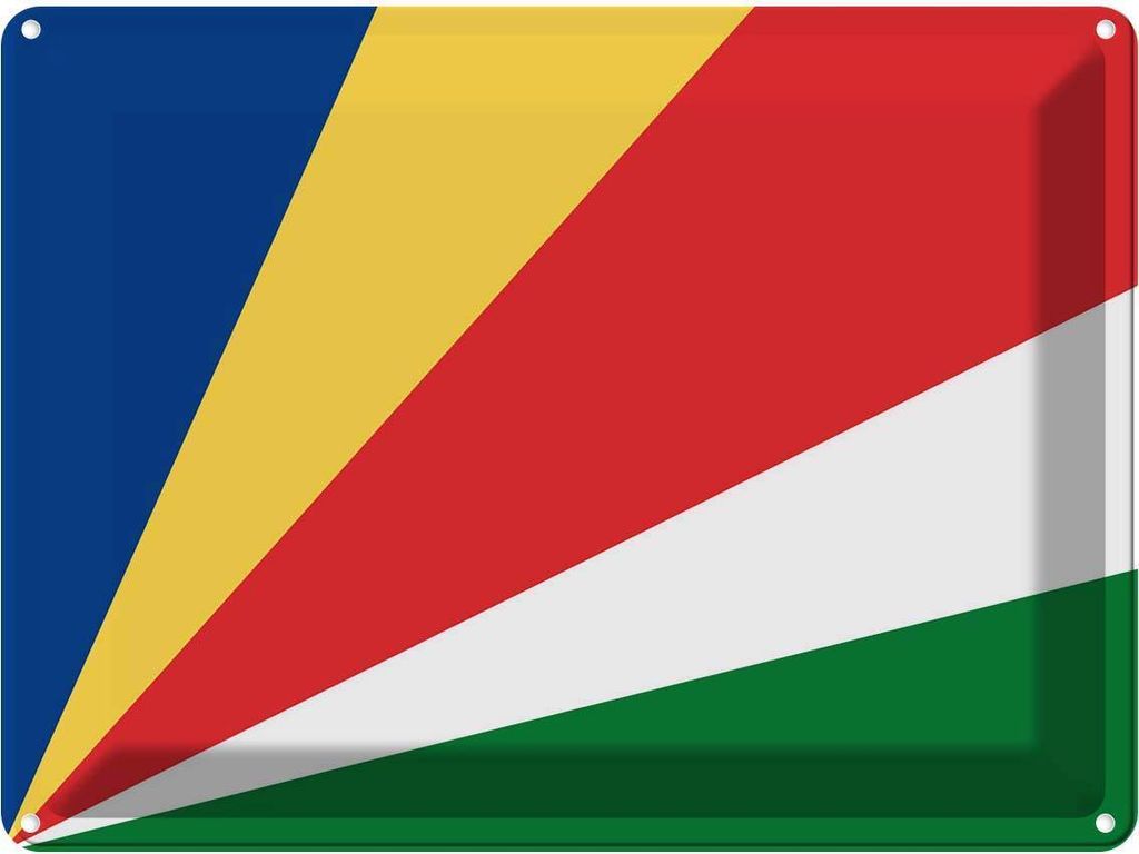vianmo Blechschild 30x40 cm Seychellen Seychelles Flagge Fahne Wappen